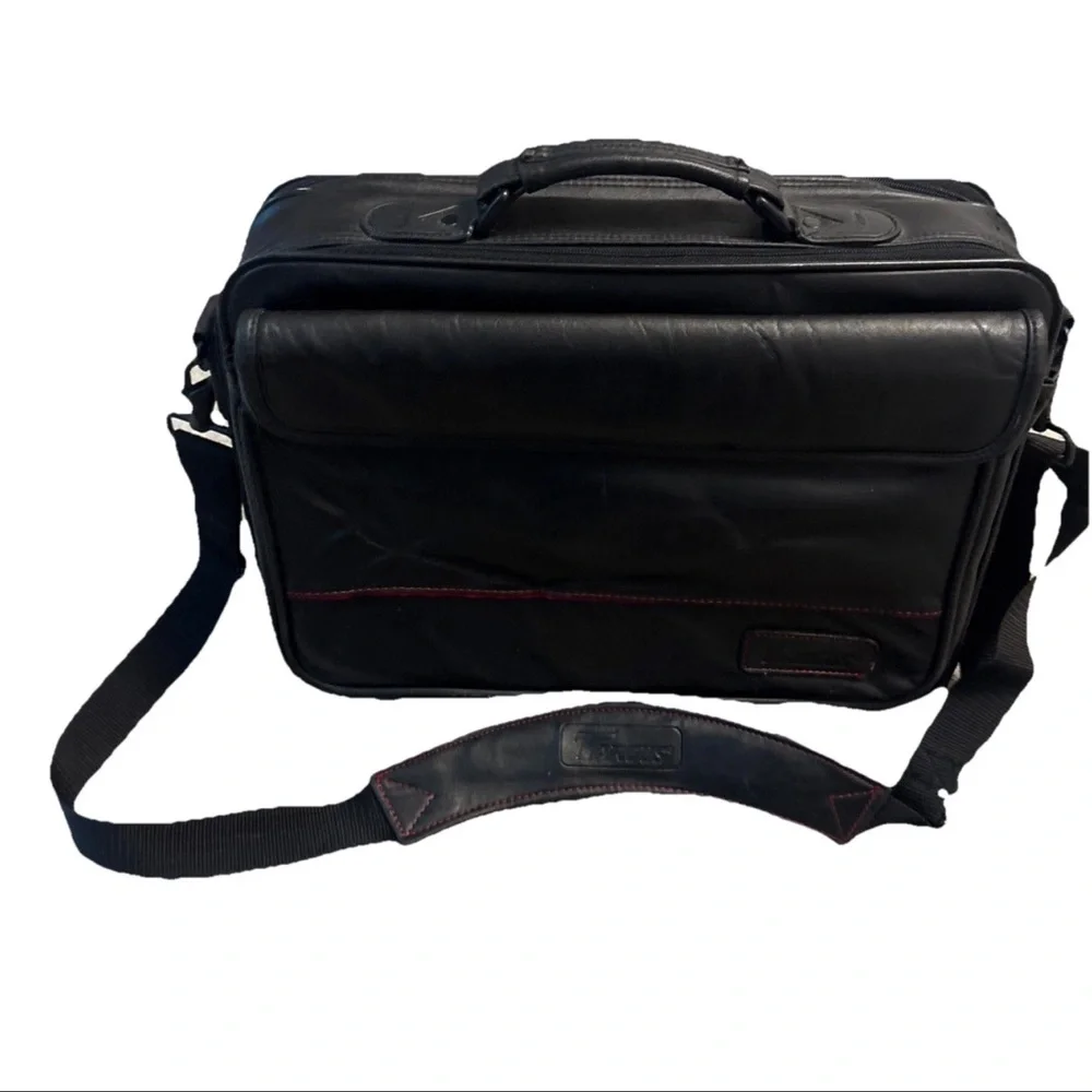 VTG Genuine Leather Laptop Bag Targus CEO Briefcase Executive Travel 16”